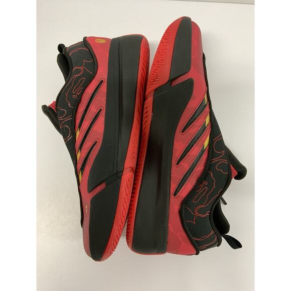 Adidas BAPE x Dame 9 Black Scarlet IH0786 Size 7.5 Red Black Basketball Sneakers